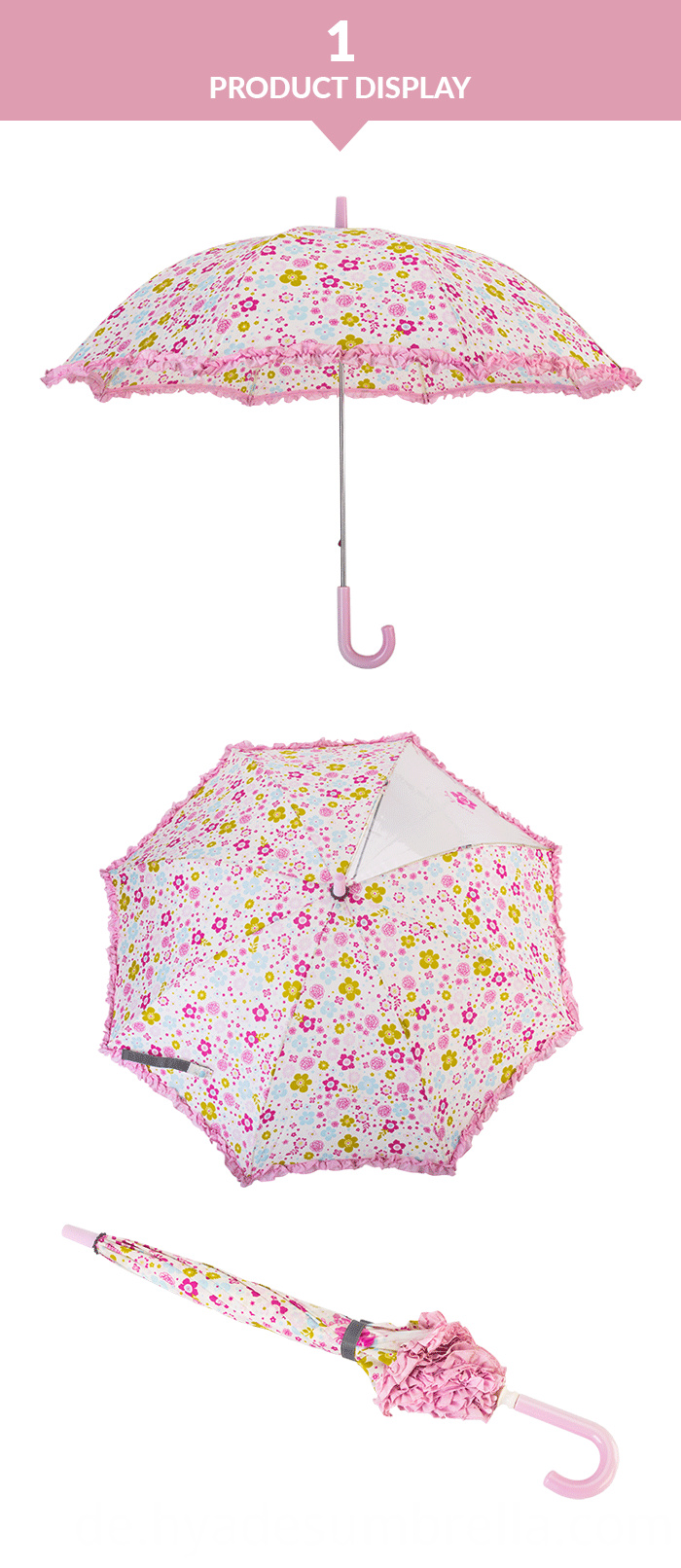 Reflektierender gedruckter Kindersicherheits-offener Regenschirm Reflective Printed Kids Safety Open Umbrella